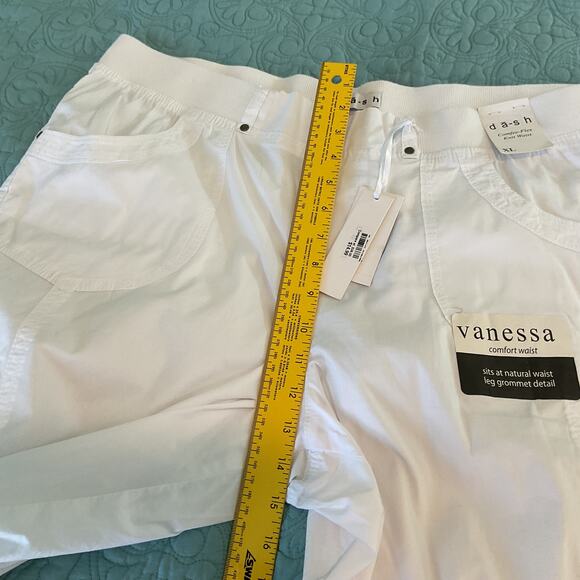 Valerie Women's Dash Flex Knit Waist Cargo Pocket Capris White PXL NWT - Picture 10 of 12
